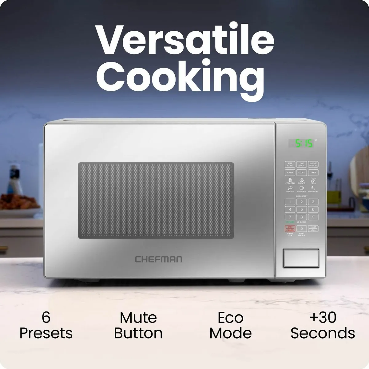 20L 800W Microwave Oven with Mirror Finish 6 - Image 3