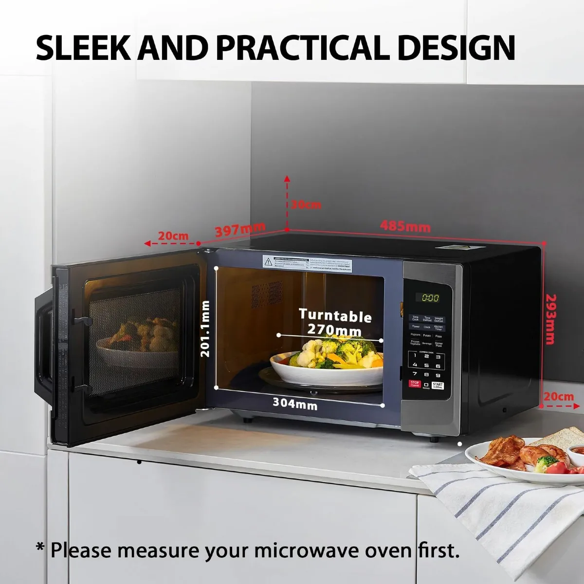 800w 23L Microwave Oven with Digital Display Auto - Image 2