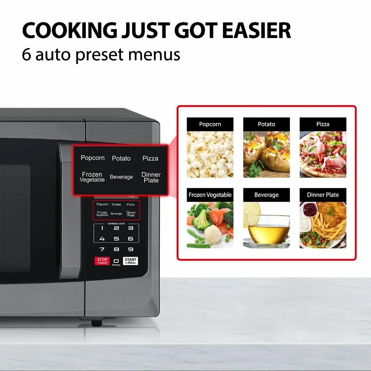 800w 23L Microwave Oven with Digital Display Auto - Image 3