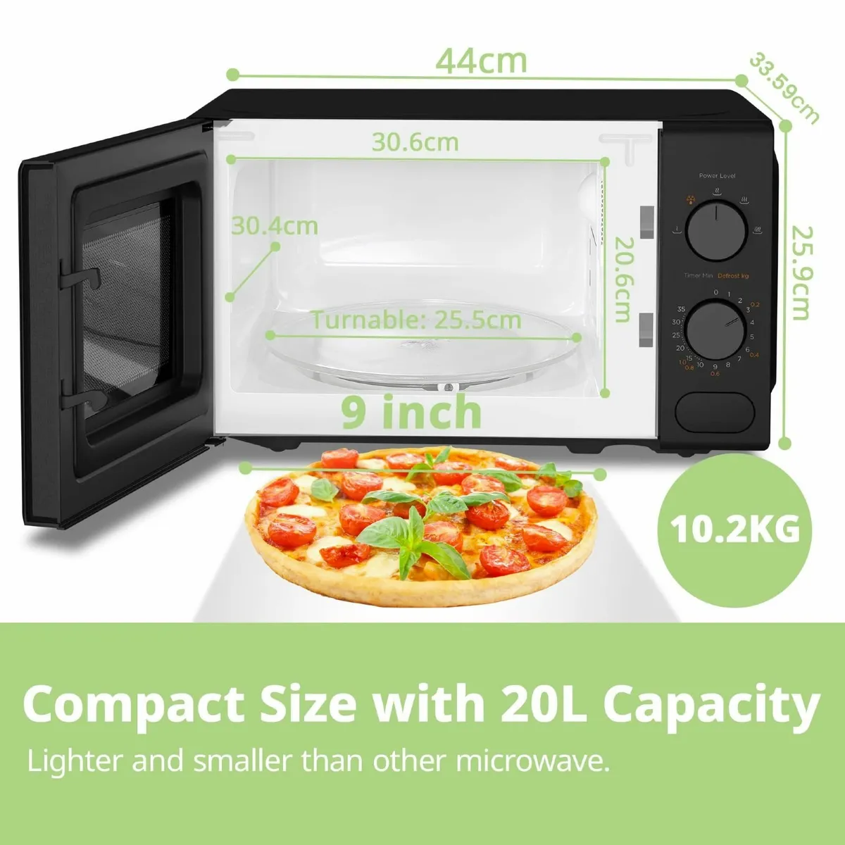 700 Watts 20 Litre Compact Microwave Oven - Image 2