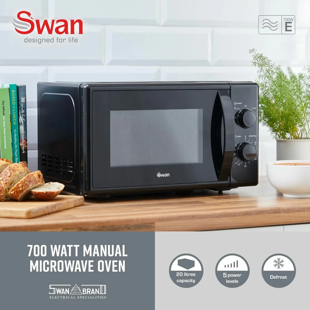 Manual Microwave 5 Power Levels Defrost 35 Minute - Image 3