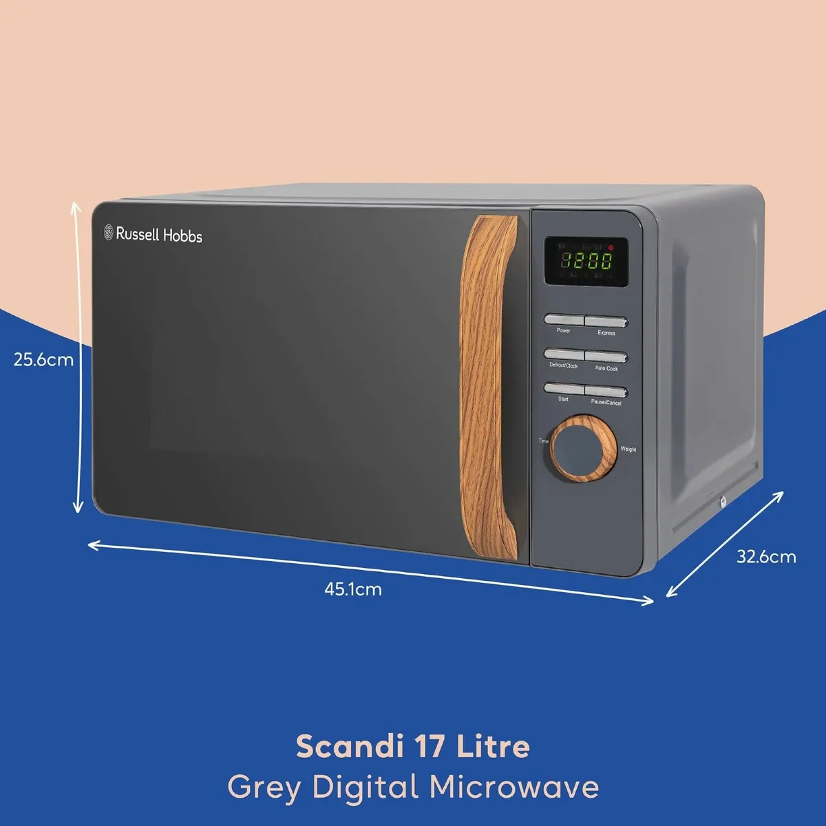 RHMD714G 17 L 700 W Scandi Grey Digital Microwave - Image 3