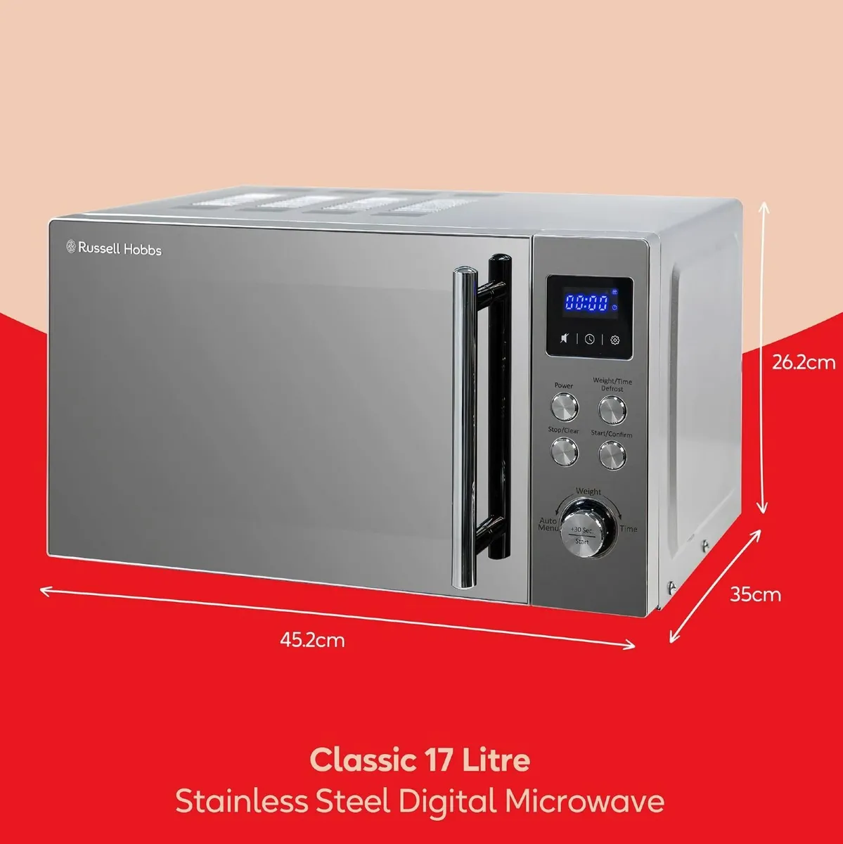 RHM2086SS-G Classic 17 Litre Digital Microwave - Image 3