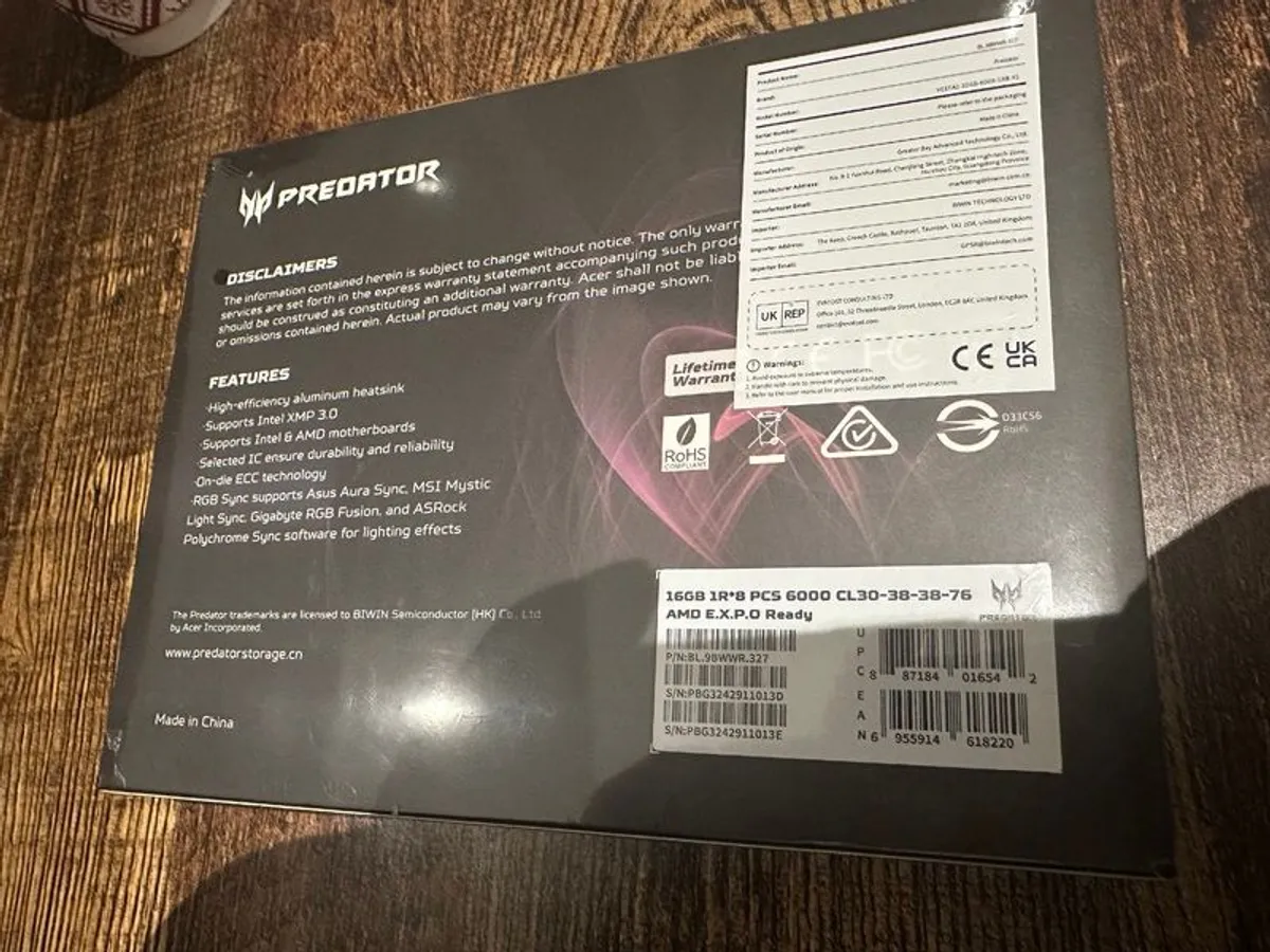 Predator Vesta II DDR5 RGB RAM (16x2 32GB) 6000mhz - Image 2