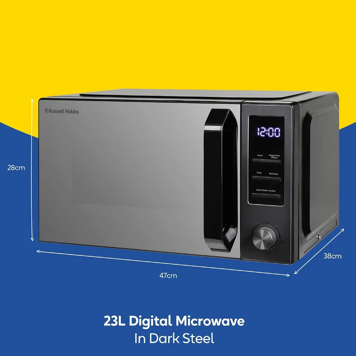 Digital Microwave 23 Litre 900W Dark Steel with 8 - Image 2