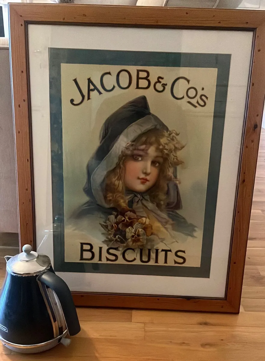 Old framed Jacob’s Advertisement