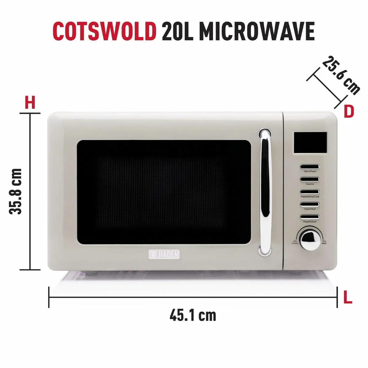 Cotswold 800W Microwave Oven - 20L Capacity 5 - Image 3
