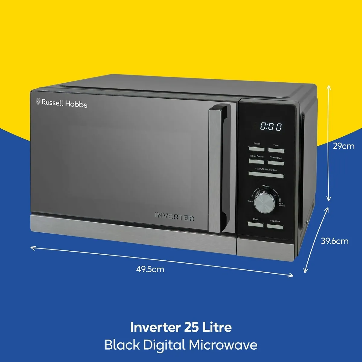 Digital Inverter Microwave 25 Litre 900W in Black - Image 3
