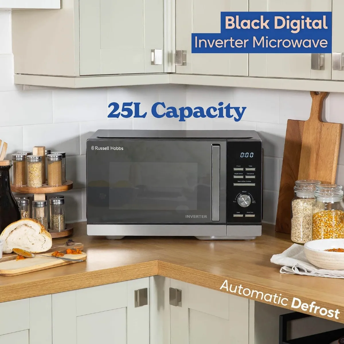 Digital Inverter Microwave 25 Litre 900W in Black - Image 4