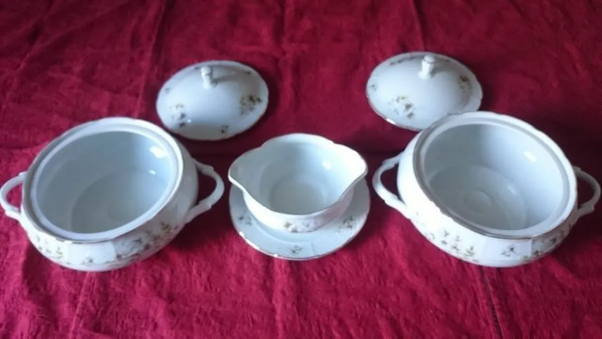 TK Thun Czechoslovakia 2 Tureens & Gravy Boat Set - Image 3