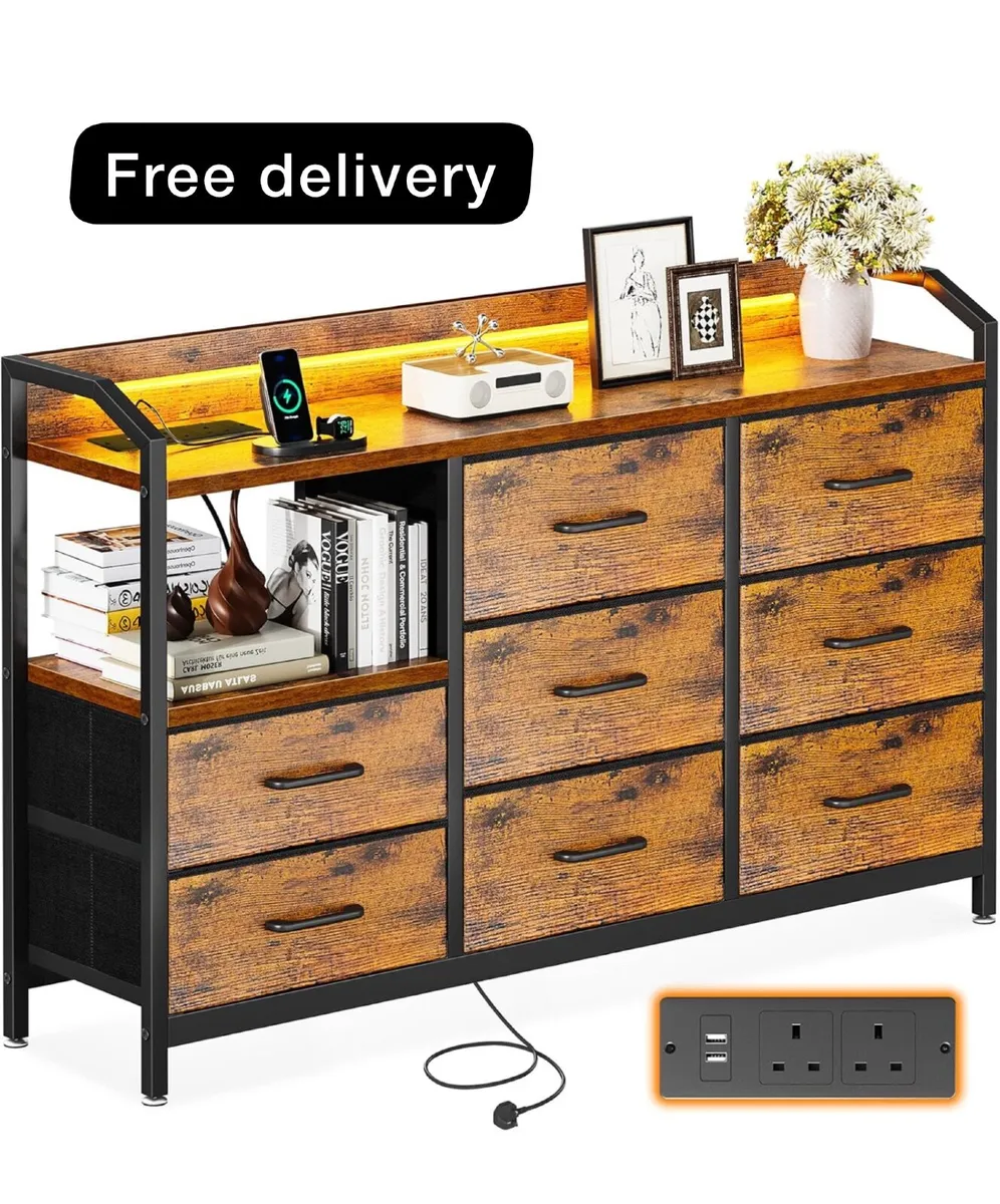 Chest of Drawers Bedroom, with LED Light - Image 1