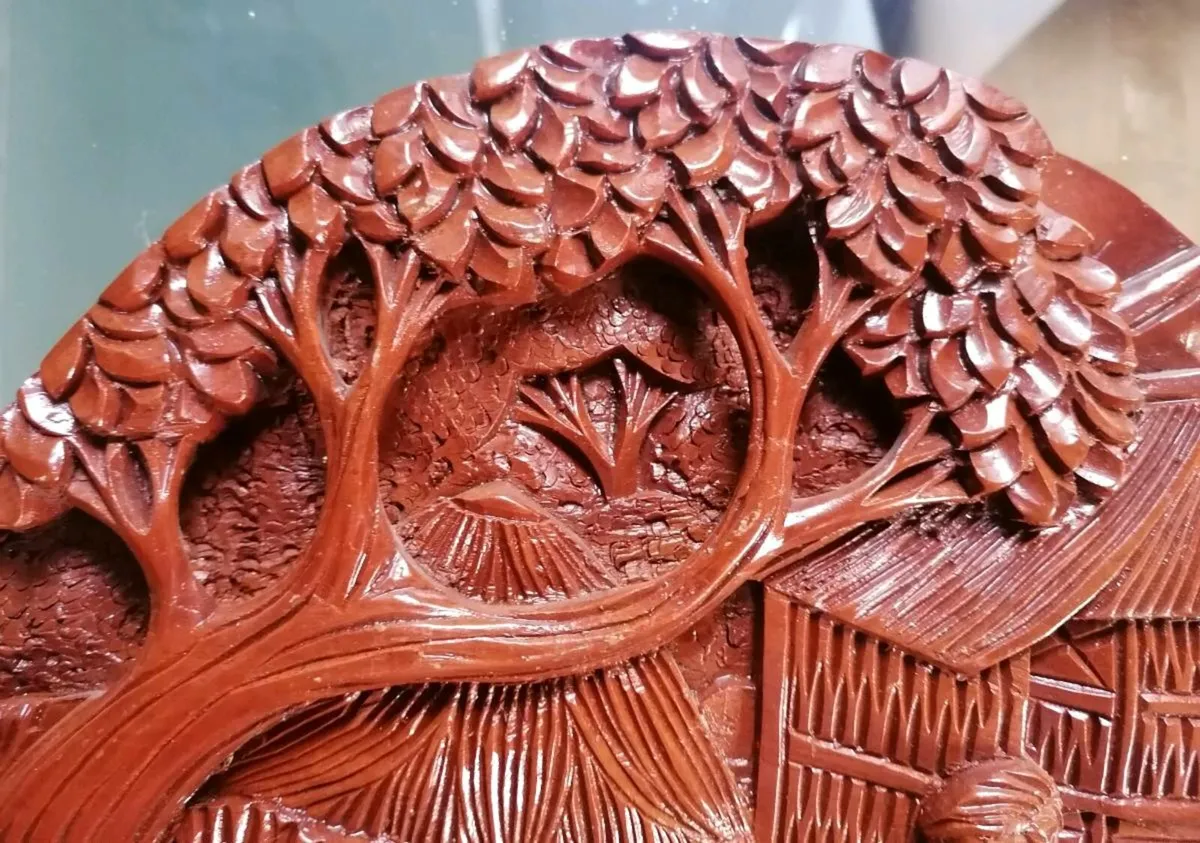 Carved Wooden Plaque - Image 2