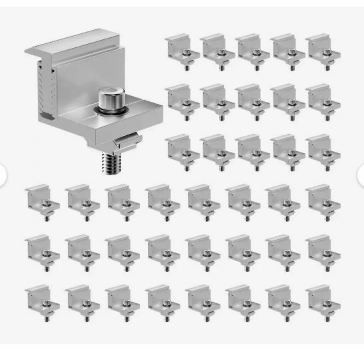 Solar Panel Z Mounting Brackets, 35-50mm - Image 1