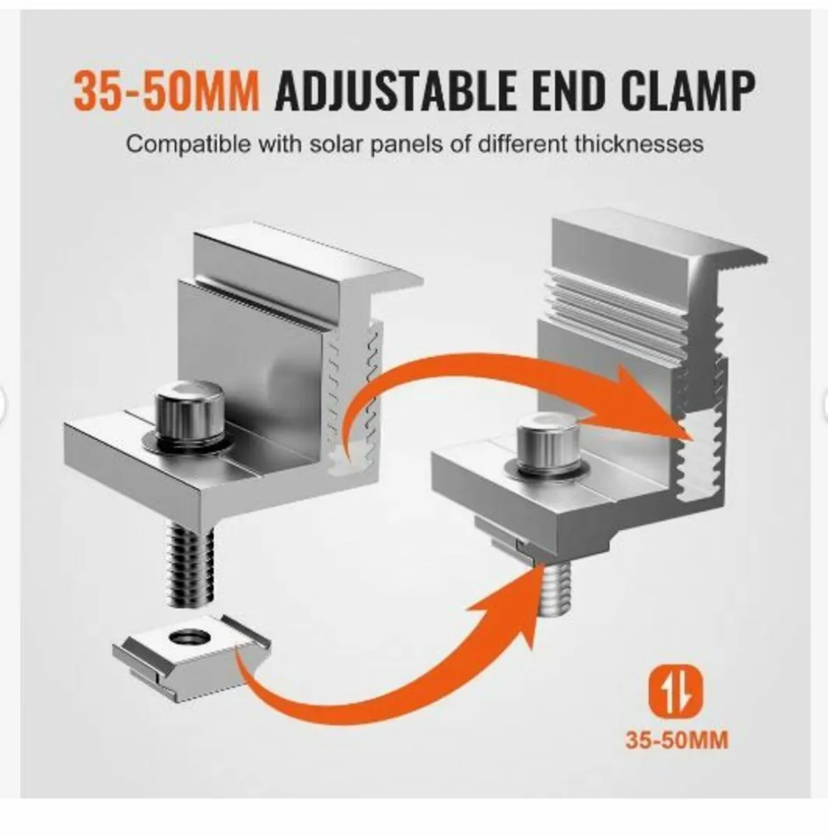 Solar Panel Z Mounting Brackets, 35-50mm - Image 3
