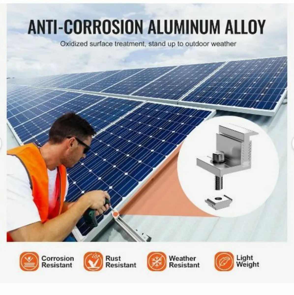 Solar Panel Z Mounting Brackets, 35-50mm - Image 4