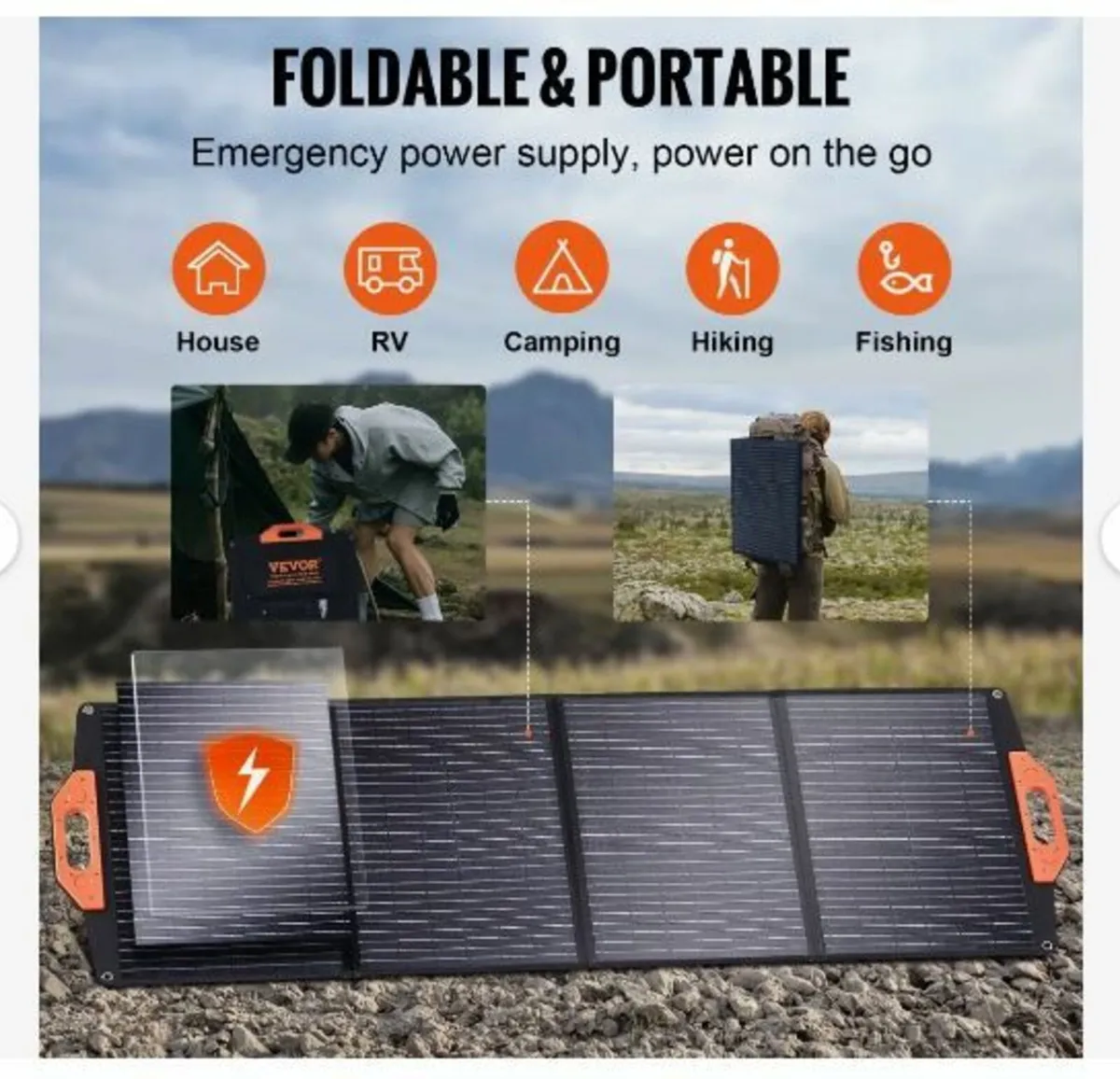 Portable Monocrystalline Solar Panel, 120W - Image 2