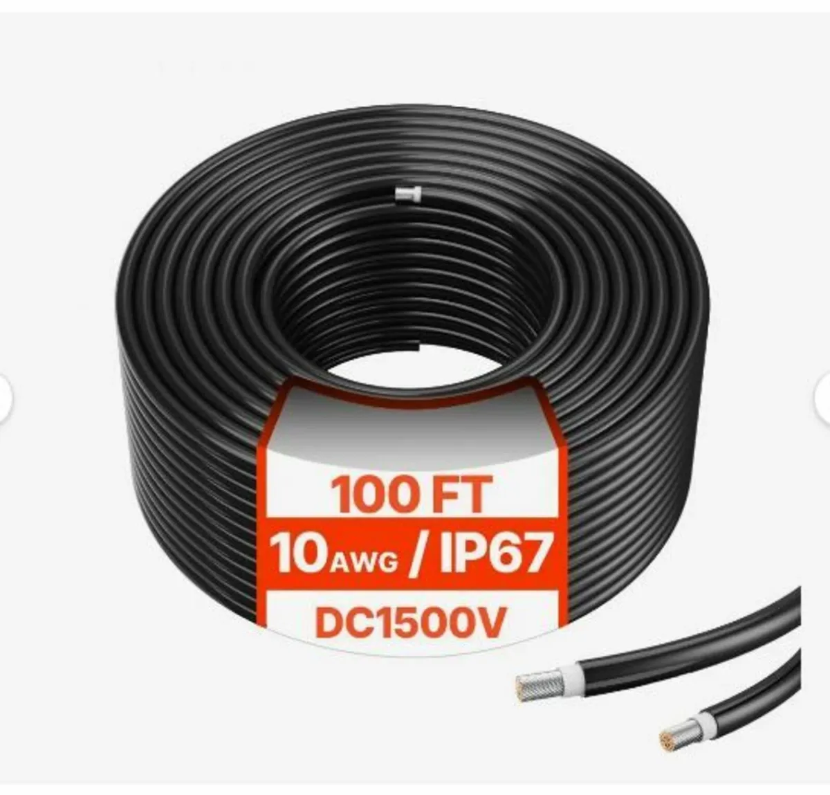30.48m/100FT Solar Panel Extension Cable - Image 1