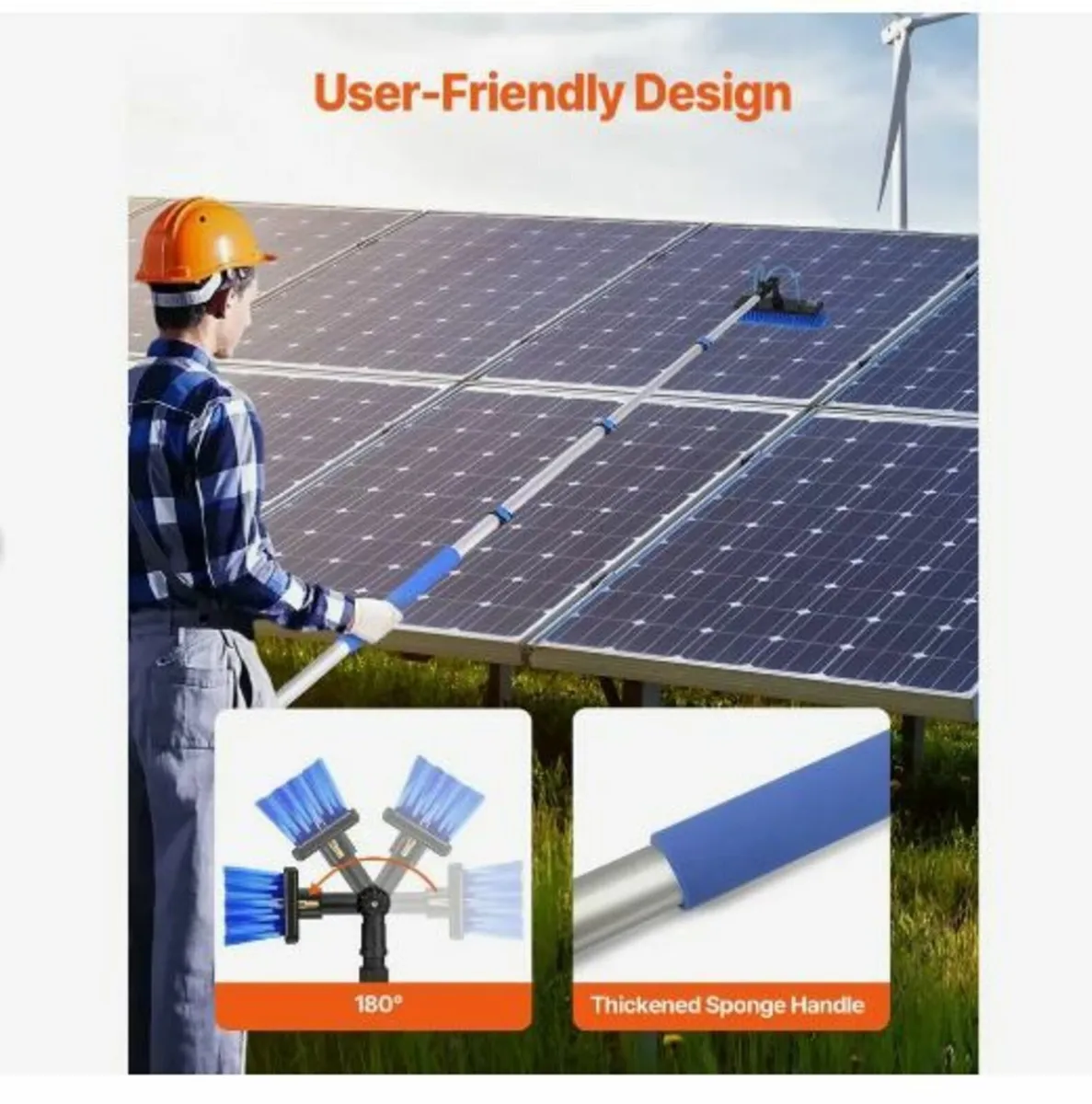 Water Fed Pole Kit, 3.6m Solar Panel Cleaning Pole - Image 3