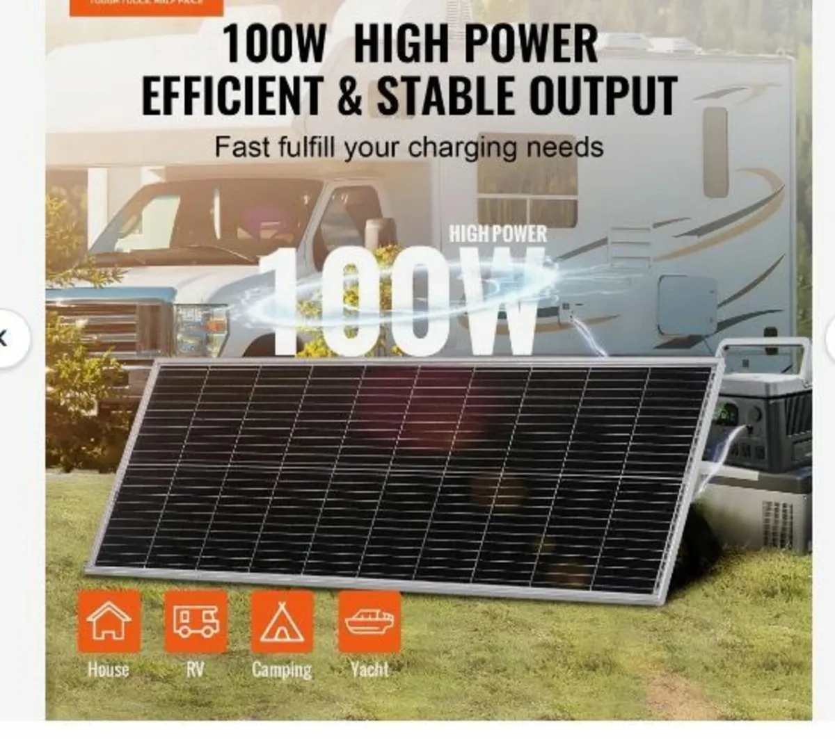 100W Monocrystalline Solar Panel Kit - Image 2