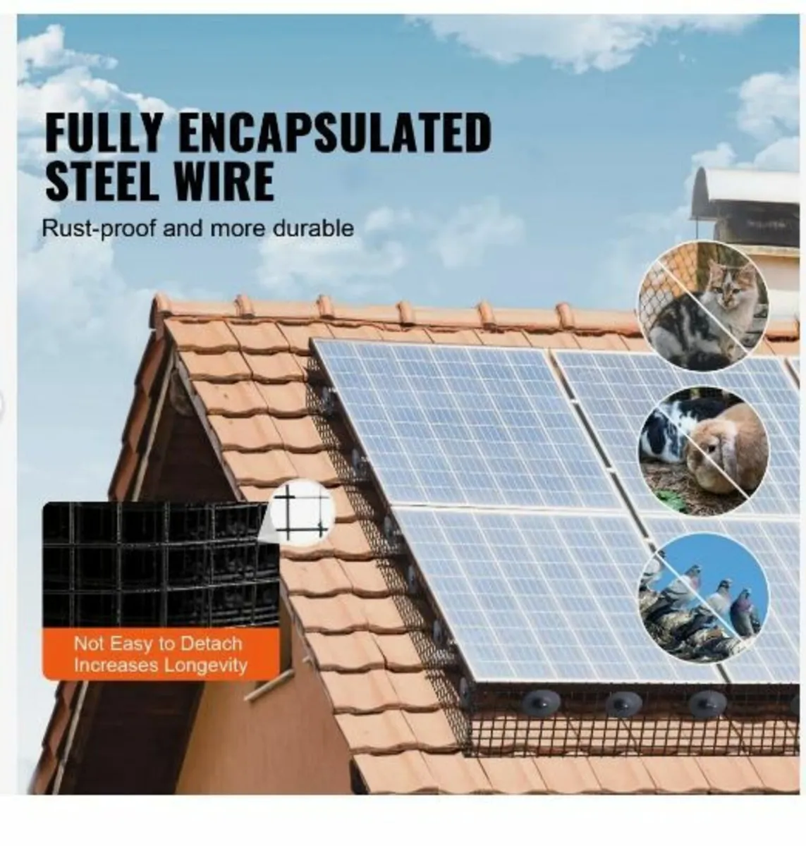 20 x 3048 cm Solar Panel Bird Guard - Image 4