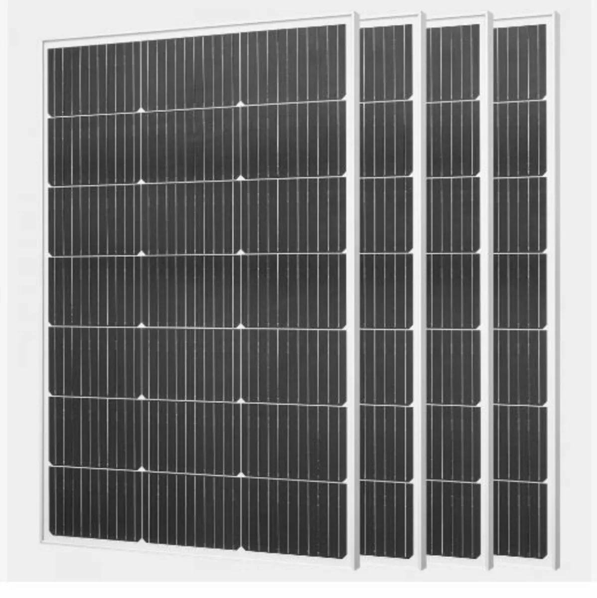4PCS 100W Monocrystalline Solar Panels - Image 1