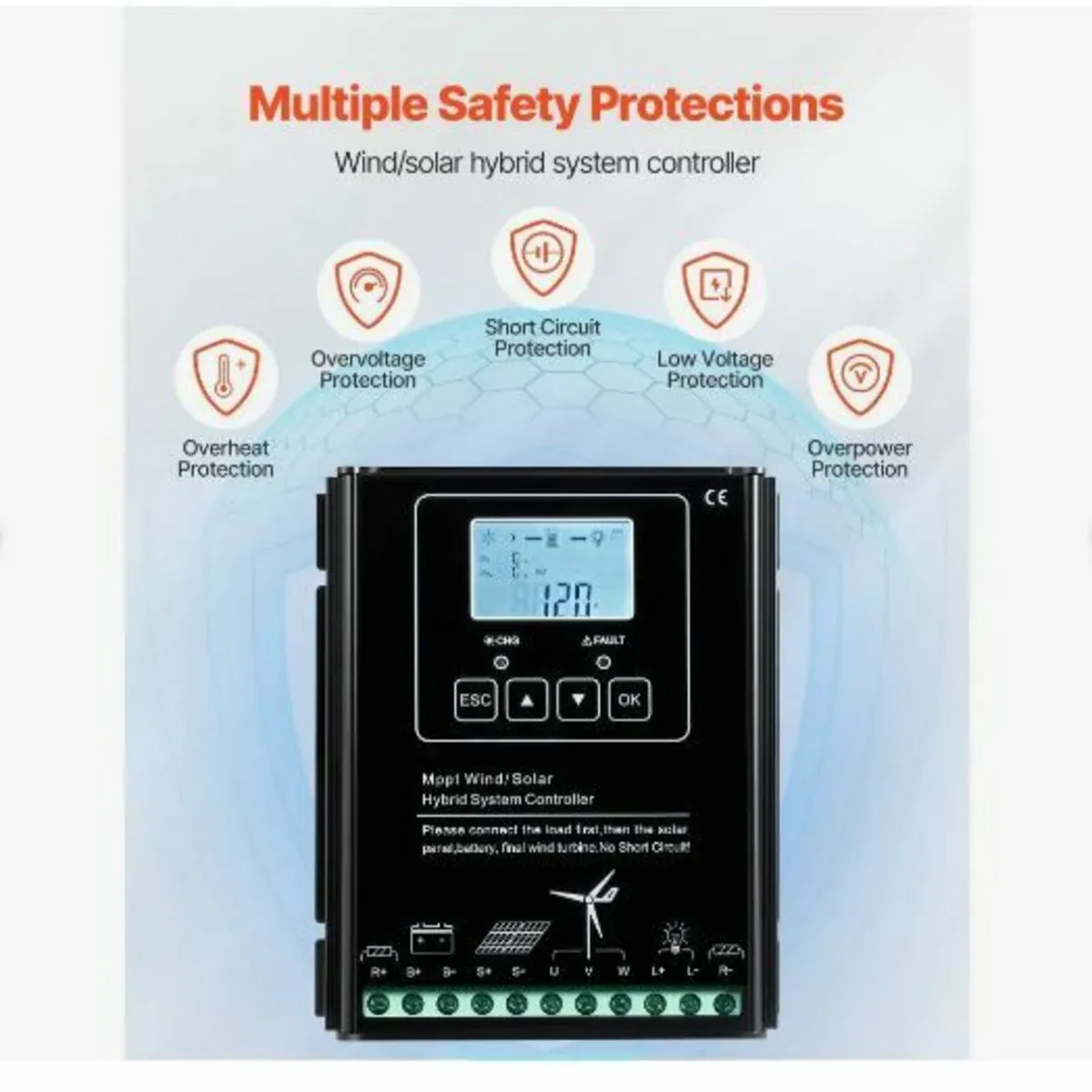 12V 400W Solar Wind Power Kit - Image 4