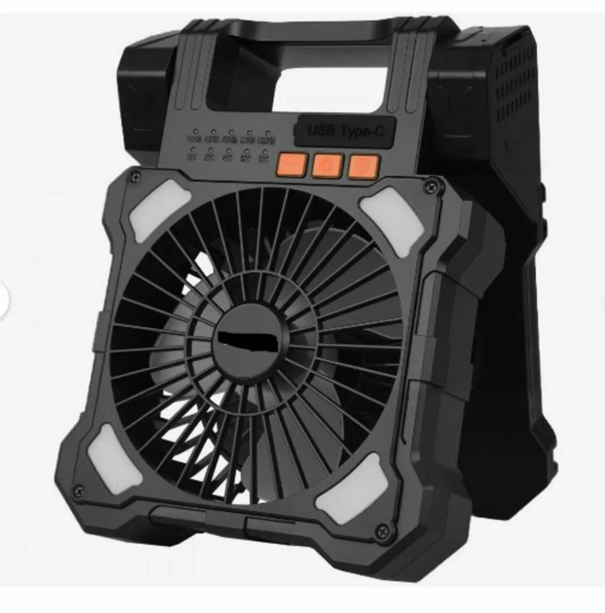 20000mAh Rechargeable Solar Fan - Image 1