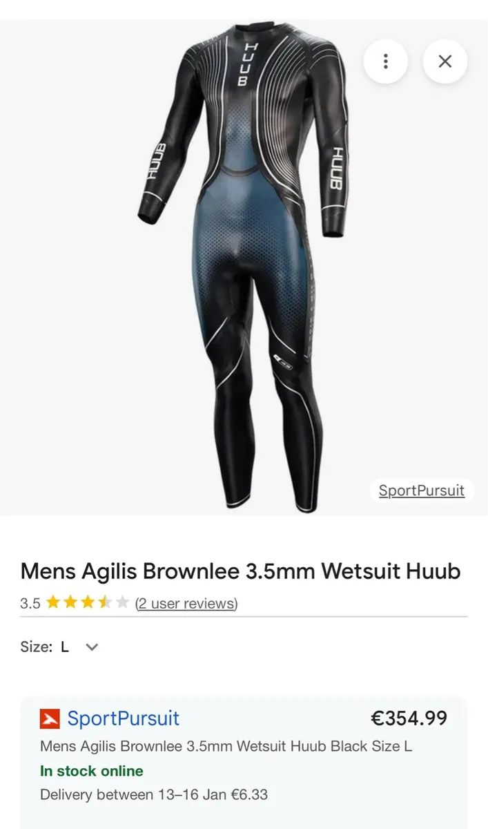 BRAND NEW HUUB AGILIS BROWNLEE WETSUIT - Image 3