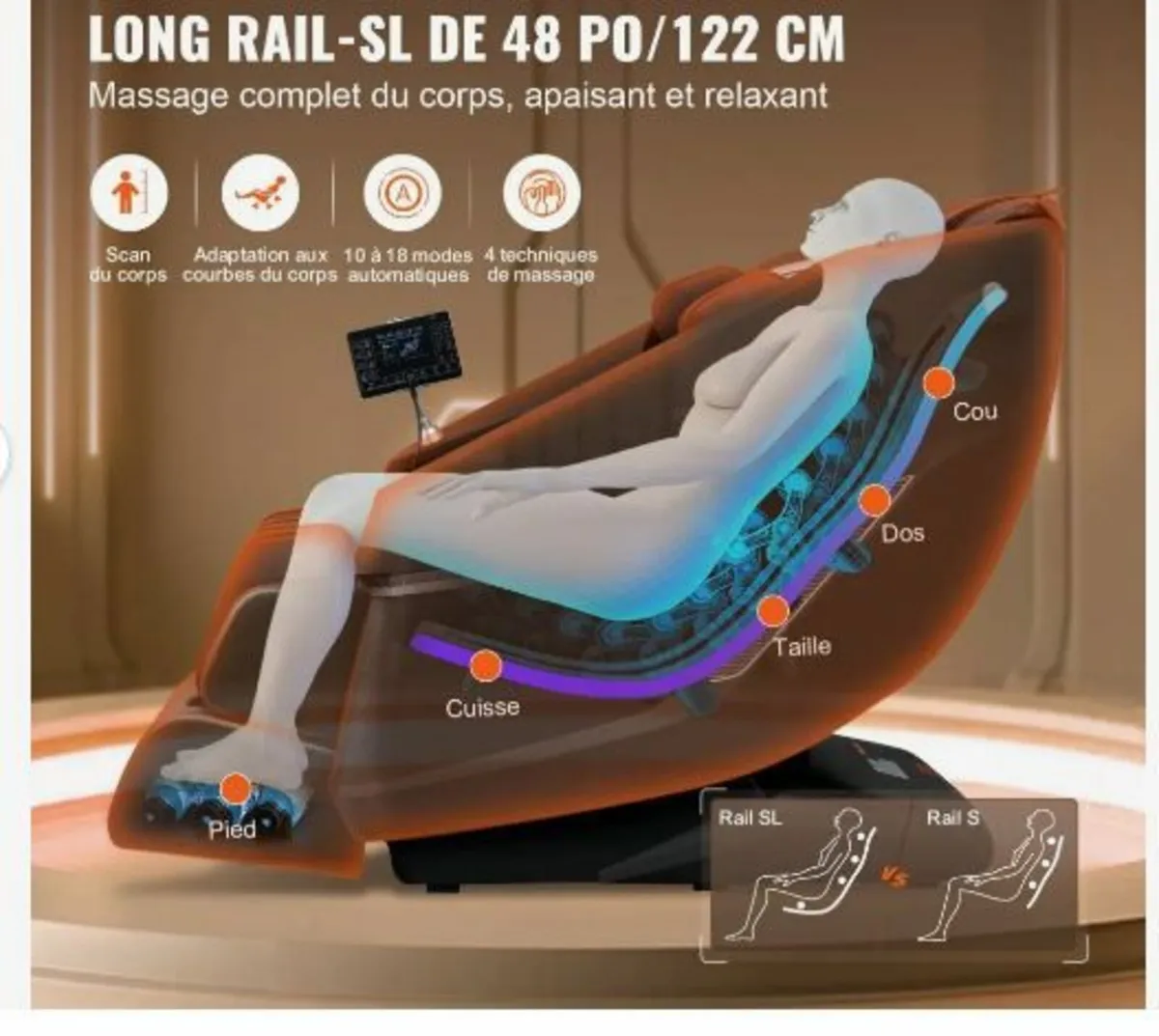 Full Body Massage Chair, SL-Track Zero Gravity - Image 2