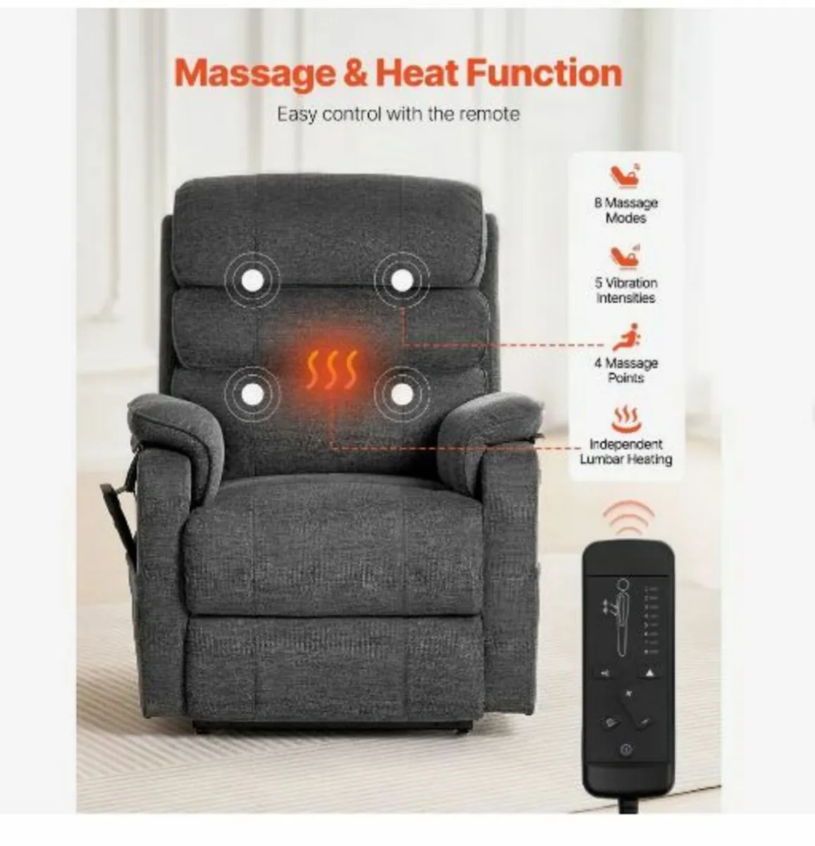 Power Lift Recliner Chair, Lift Chair - Image 3