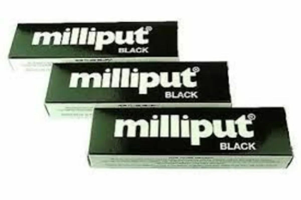 3 Black Milliput + 3 Liquid Leather Vinyl Repair - Image 1