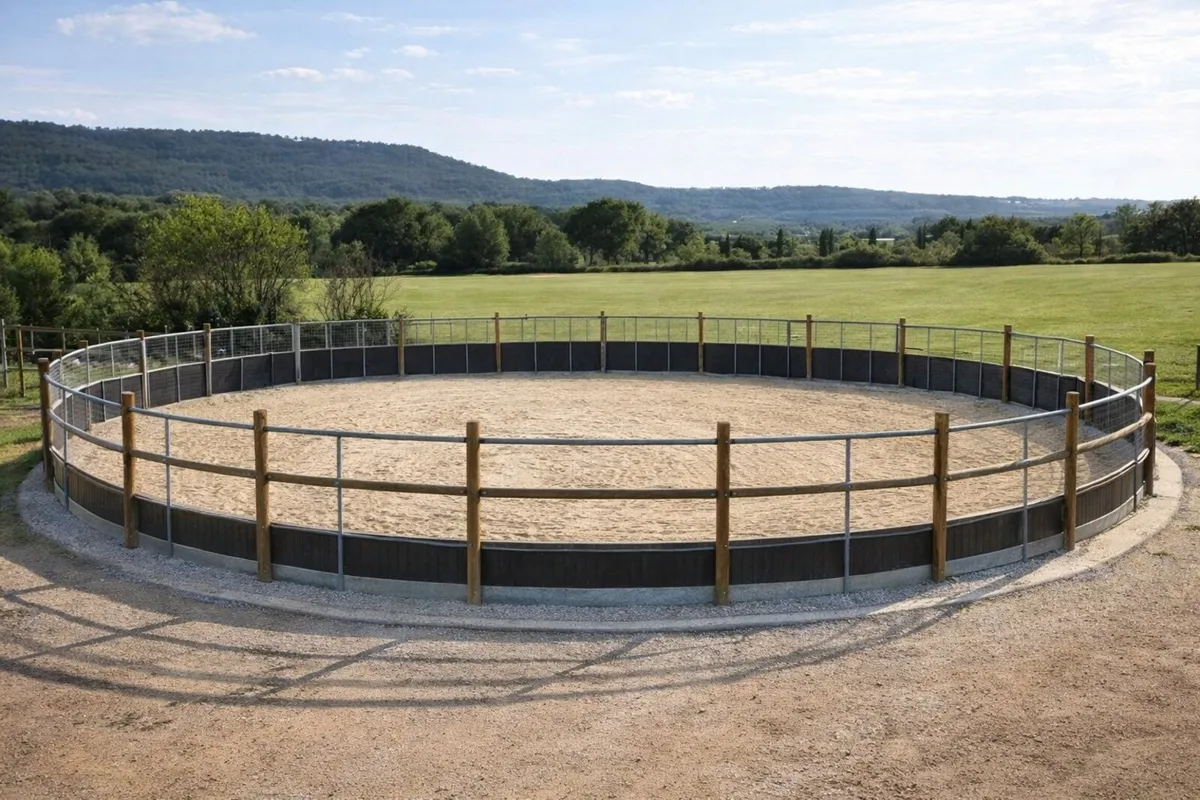 Lunge ring arena construction