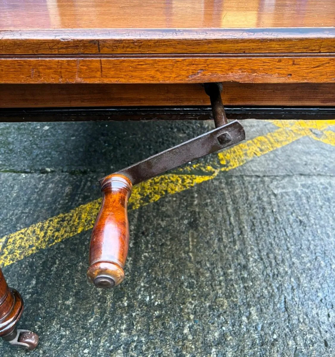 Antique Wind Out Dining Table - Image 3