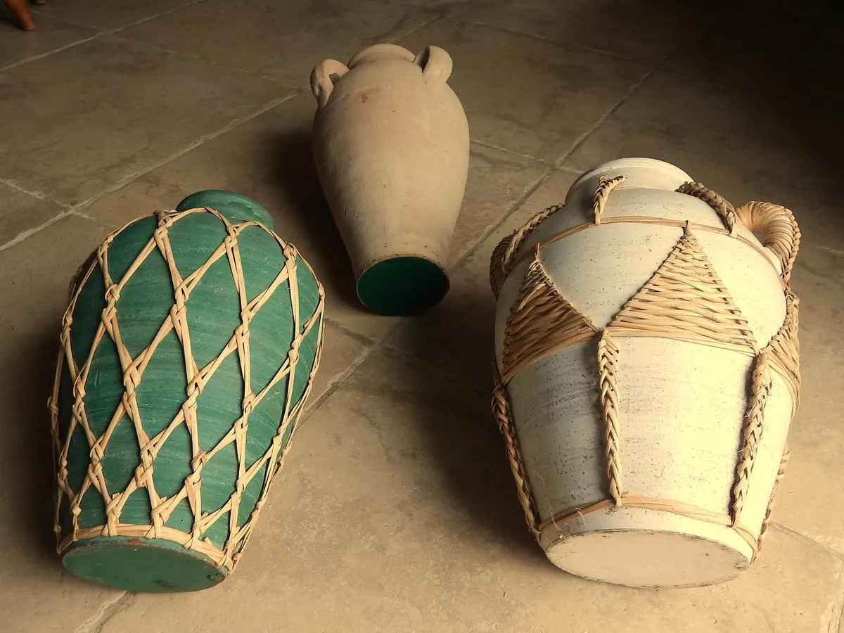 Selection of 3 Hand Made Terracotta Urns - Image 2