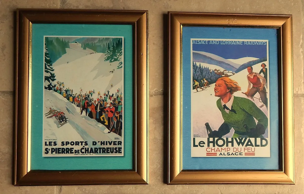 4 Reproduction Winter Sports Travel Posters - Image 2