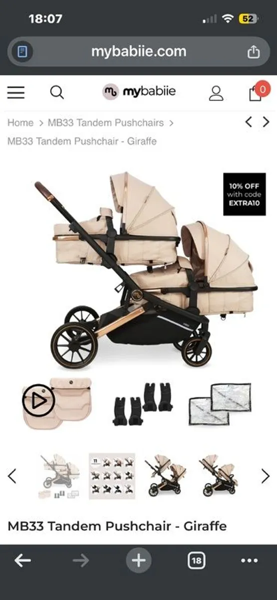 Twin pram/double pram or as bundle - Image 1