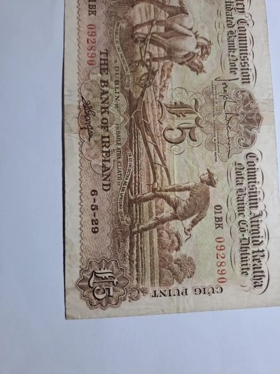 1929 ploughman 5 pound note - Image 4