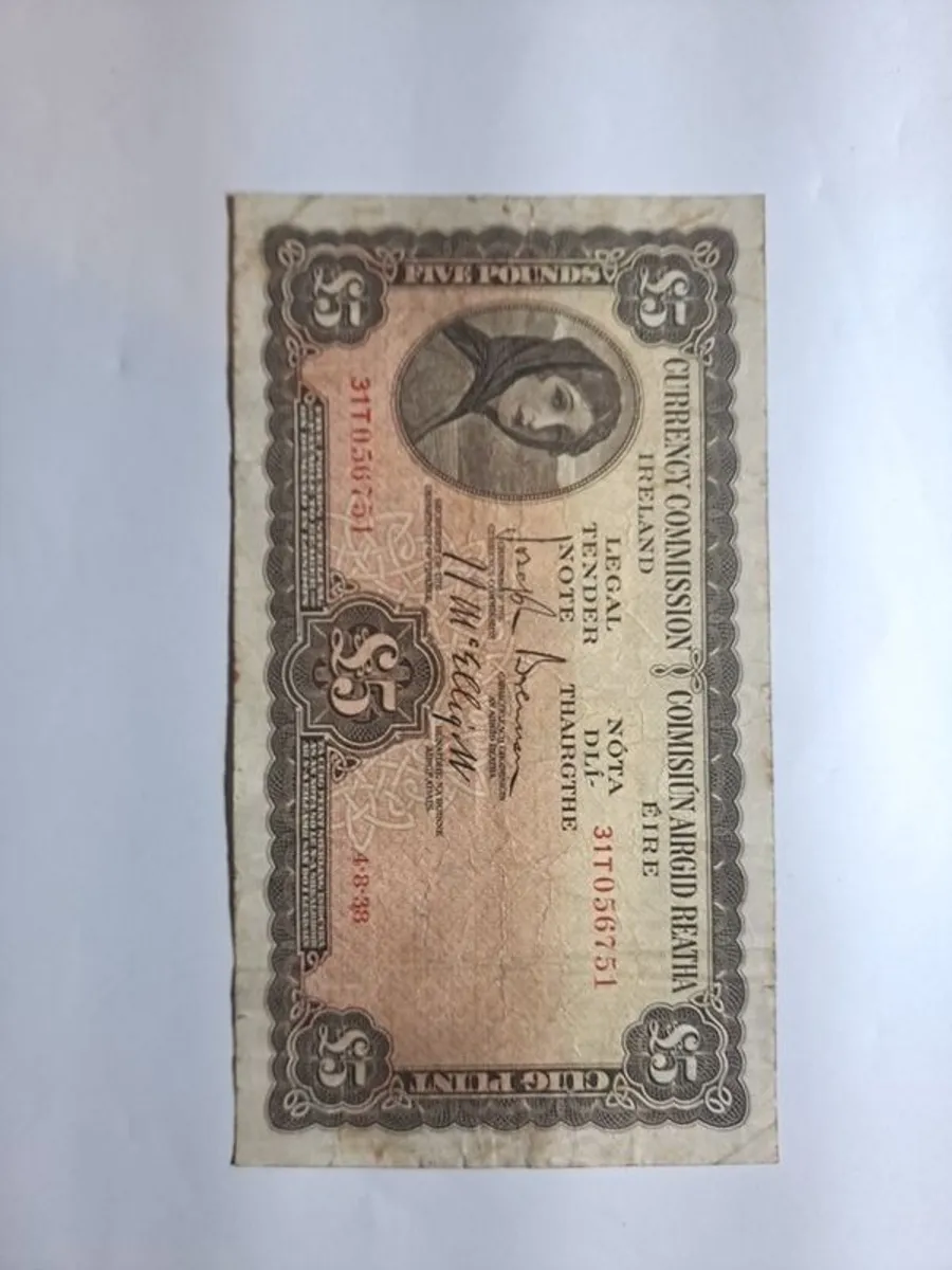 1938 lady lavery 5 pound note - Image 1