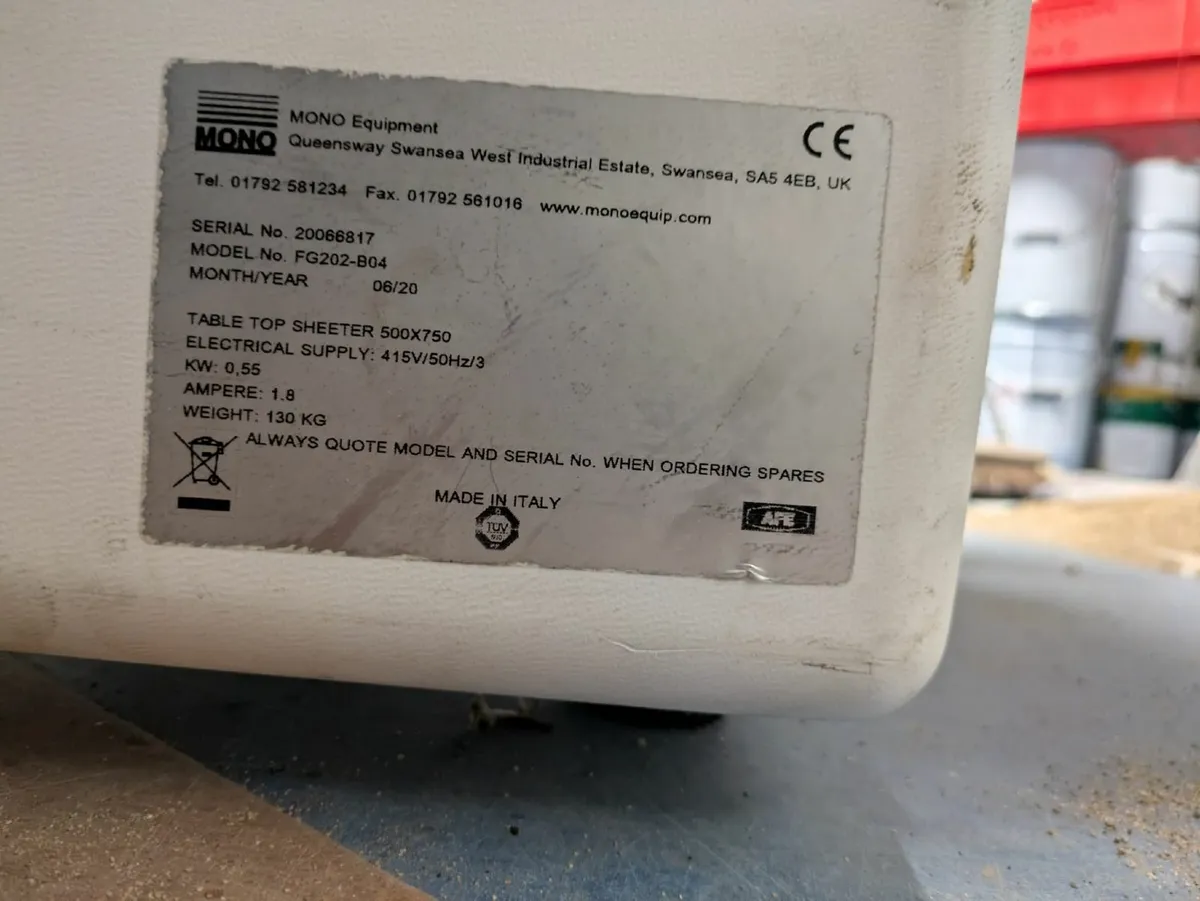 Monoequip dough sheeter - Image 2