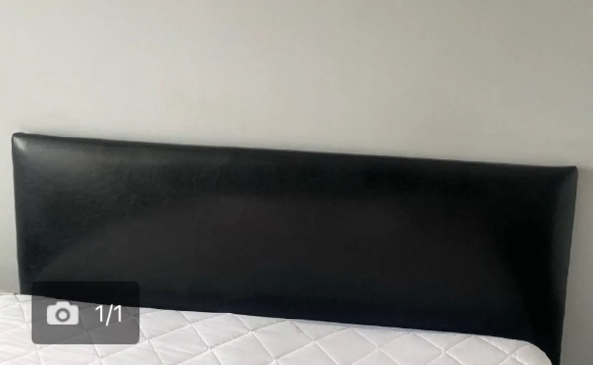 Black leatherette headboard