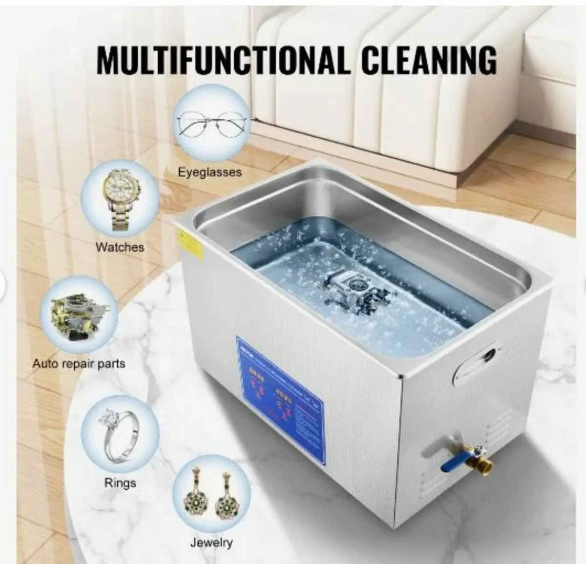Professional Ultrasonic Cleaner, 30 L Ultrasonic - Image 2