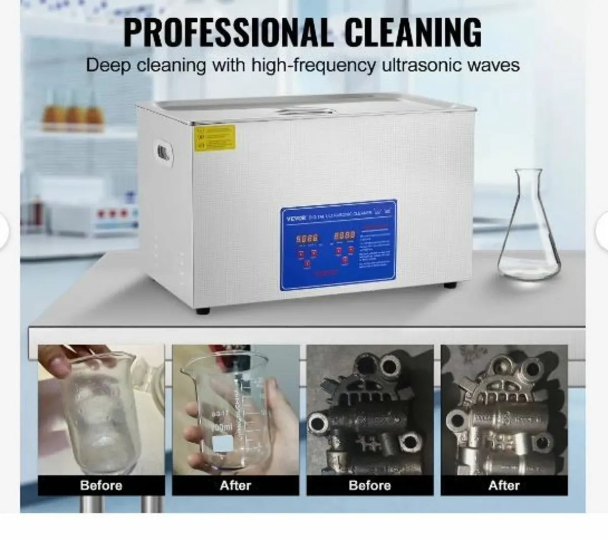 Professional Ultrasonic Cleaner, 30 L Ultrasonic - Image 3