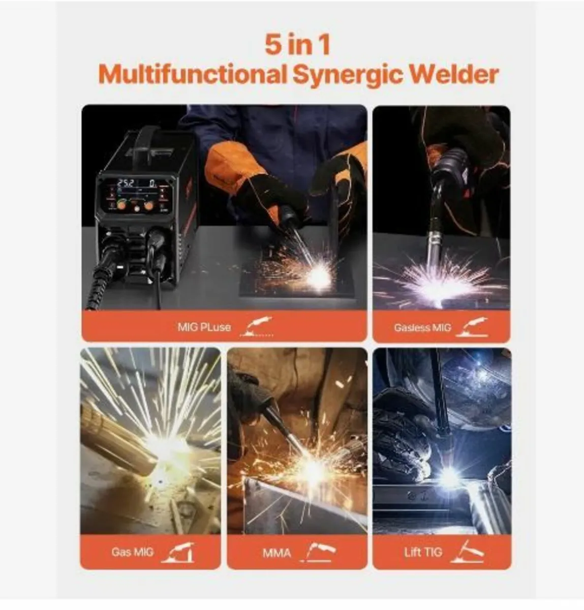 Pro MIG Welder, 250Amp Pluse Mig Welding - Image 3