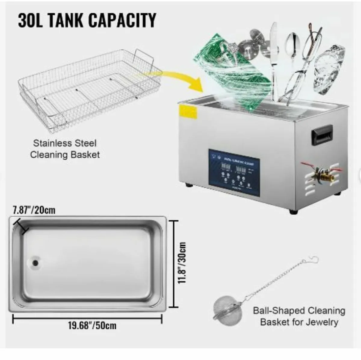 30L Ultrasonic Cleaner Dual Frequency - Image 2