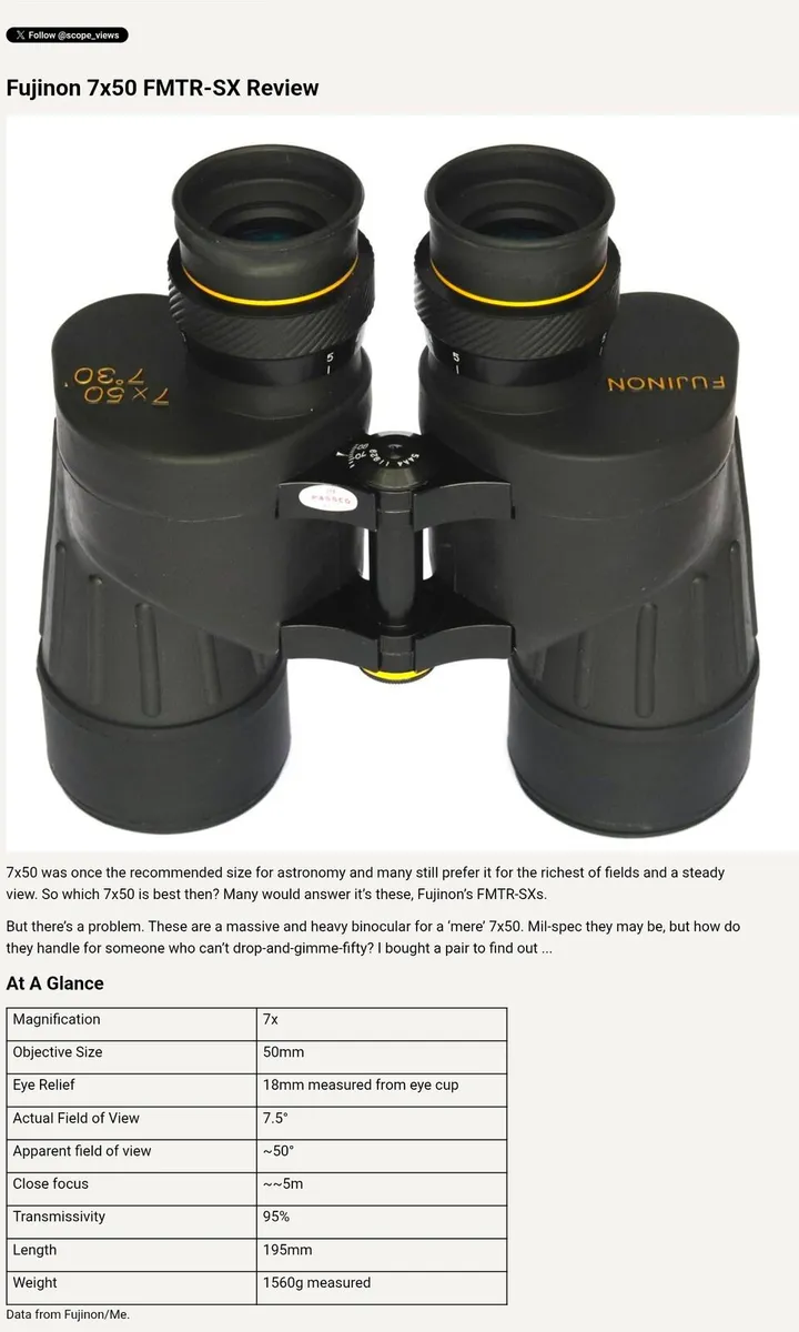 Fujinon binoculars 7 x 50 - Image 2