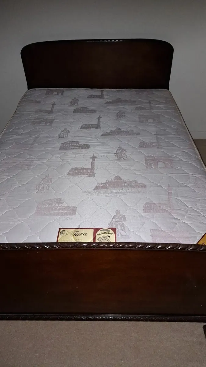 Solid Mahogany Wardrobe and Double Bed - Image 2