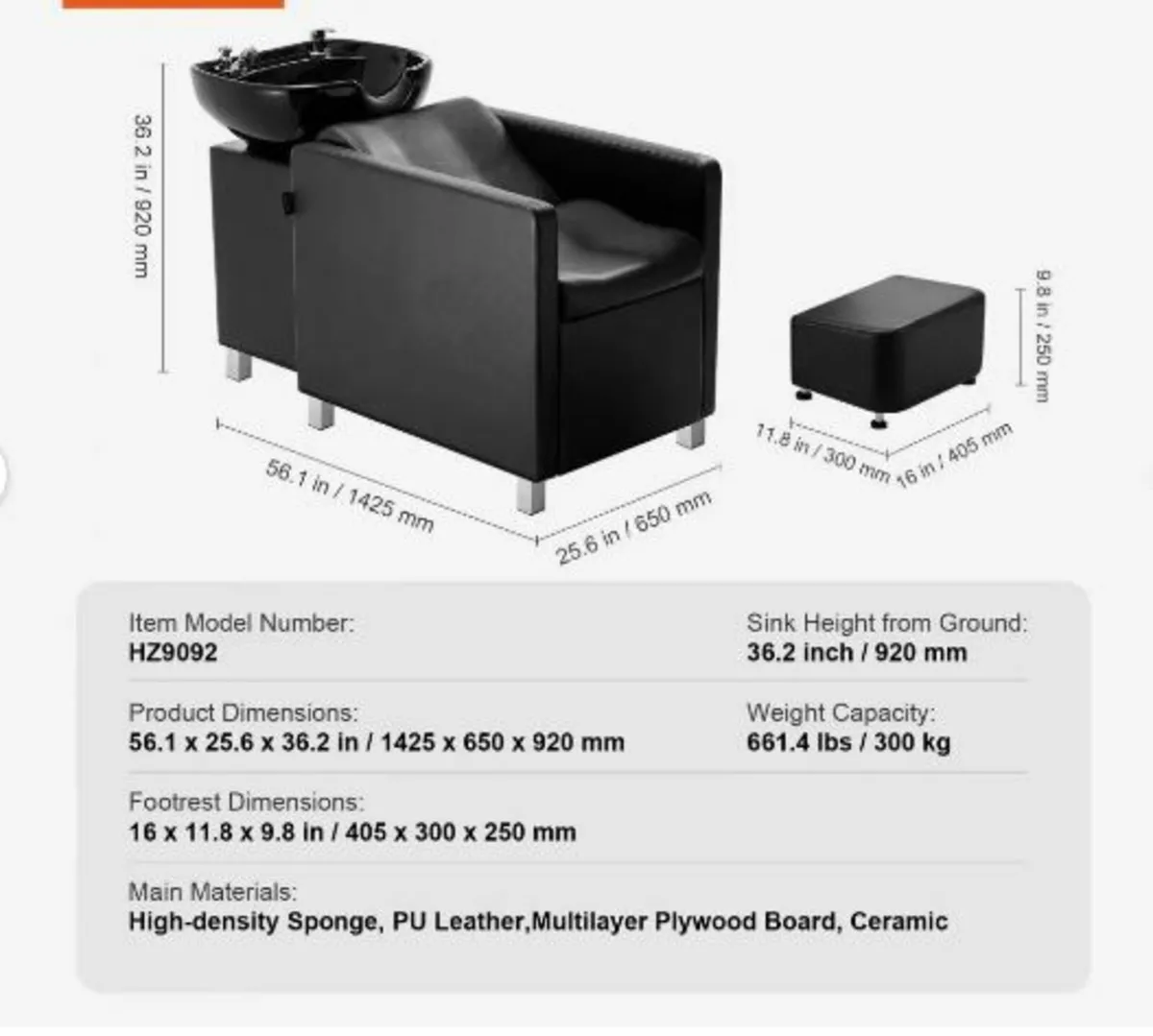Shampoo Backwash Chair - Image 4