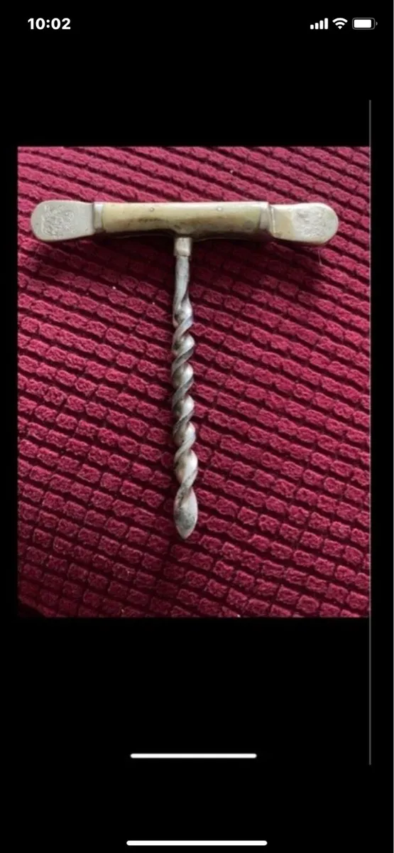Antique Metal & Bone Corkscrew - Image 3