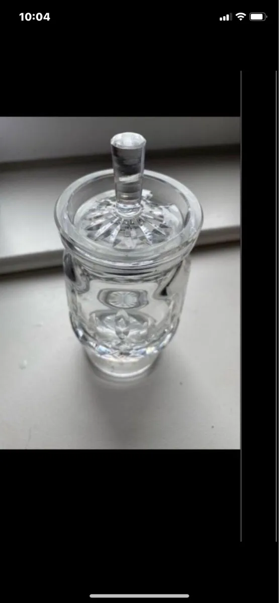 Vintage Waterford Crystal Condiment Jar - Image 1