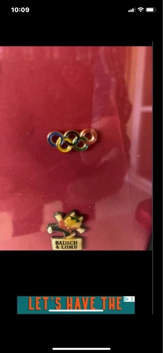 Framed International Olympic Pin Collection (14) - Image 4